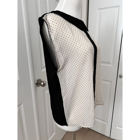 Vintage - Retro Style - Sheer - Polka Dot - 60s Style - Lace - Blouse / Top - M - Picture 9 of 14